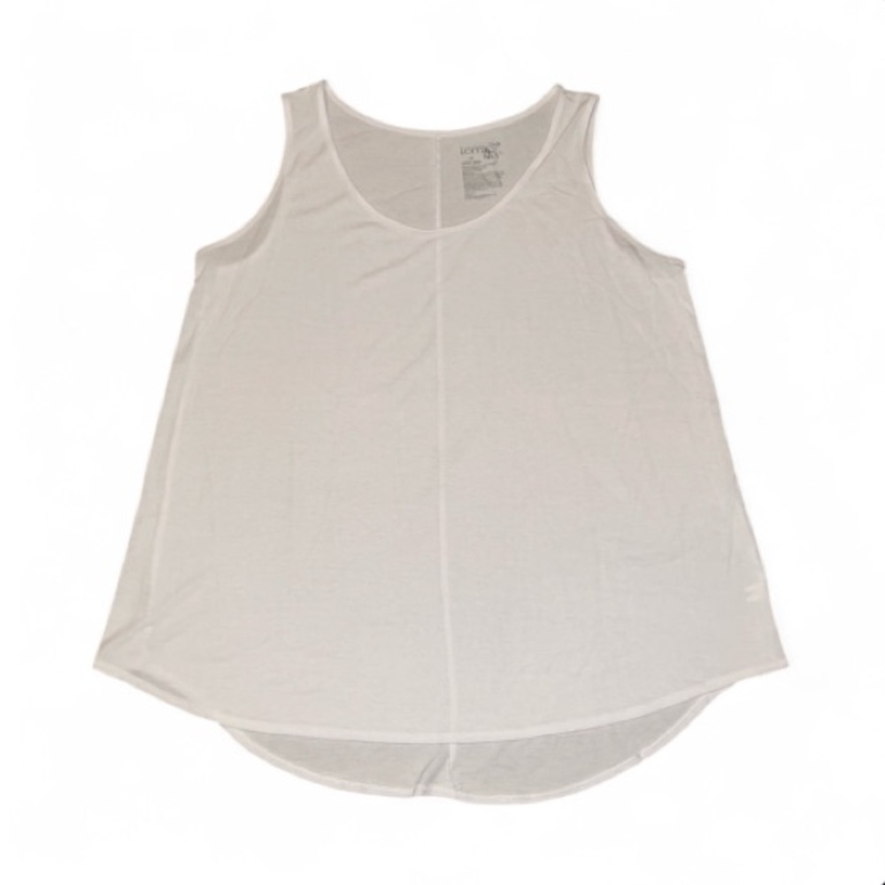 Terra & Sky 1X White Tunic Length Tank Top